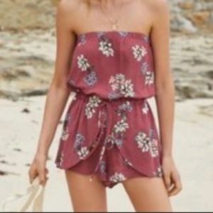 Strapless romper